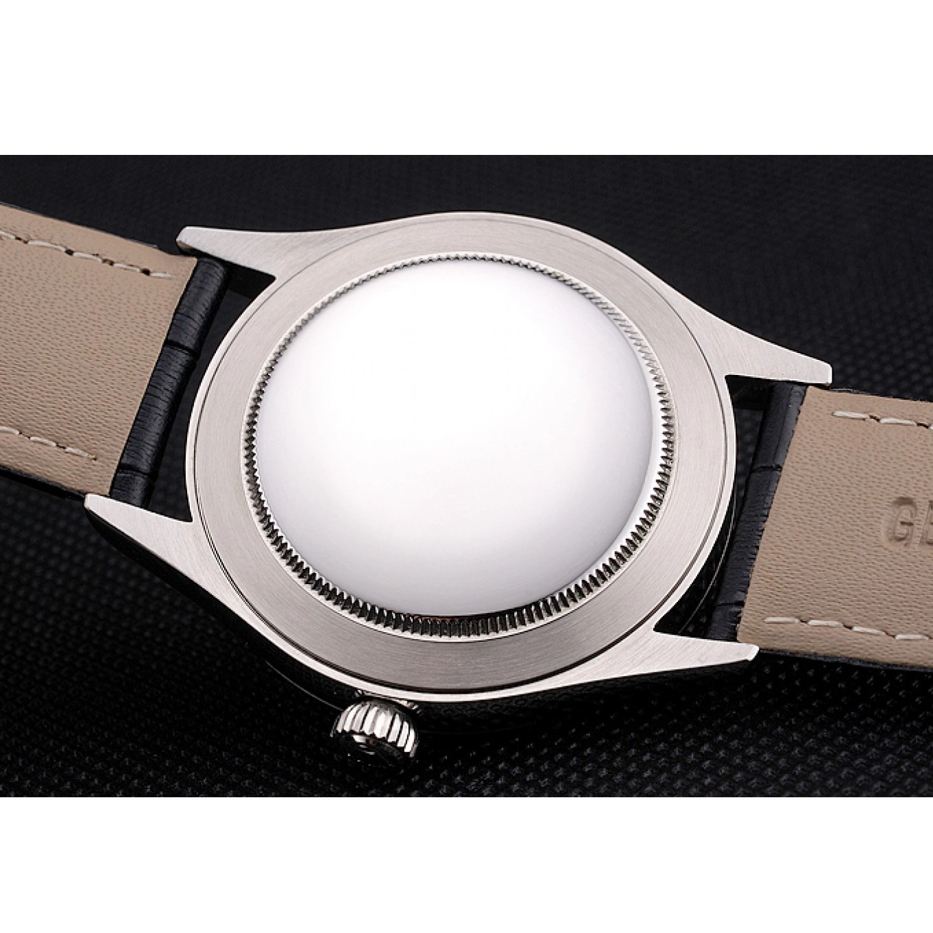 Aaa replica watch Dial Case Datejust Rolex Stainless Swiss Black Steel Strap Leather White 0723